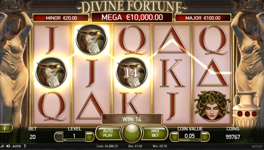 Divine Fortune bezmaksas spēļu automāts